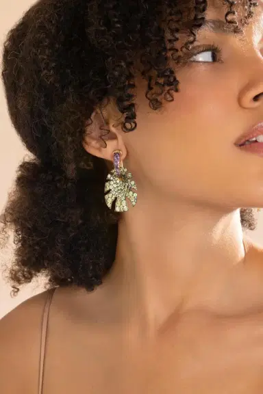 VRAM Green Purple Sapphire Split Super Sine Earrings | Thumbnail 3 VRAM Green Purple Sapphire Split Super Sine Earrings | Thumbnail 3