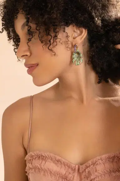VRAM Green Purple Sapphire Split Super Sine Earrings | Thumbnail 4 VRAM Green Purple Sapphire Split Super Sine Earrings | Thumbnail 4
