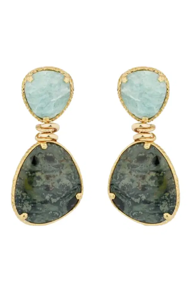 Gas Bijoux Green Silia Earrings