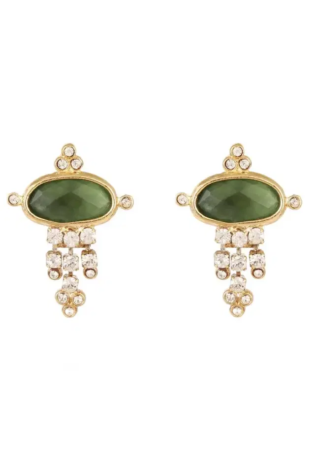 Gas Bijoux Green Small Tiki Earrings