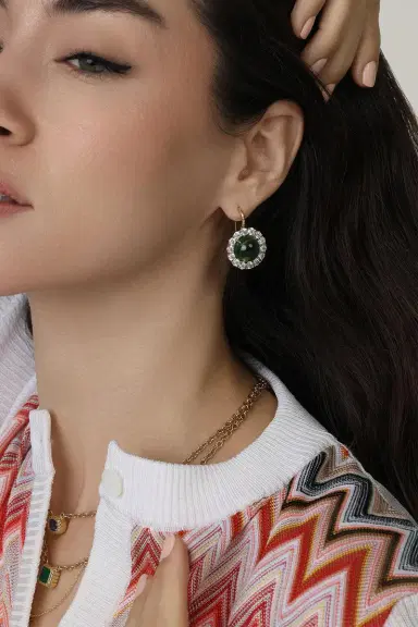 Retrouvaí Green Tourmaline Heirloom Earrings | Thumbnail 2 Retrouvaí Green Tourmaline Heirloom Earrings | Thumbnail 2