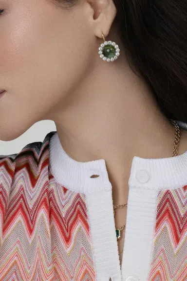 Retrouvaí Green Tourmaline Heirloom Earrings | Thumbnail 3 Retrouvaí Green Tourmaline Heirloom Earrings | Thumbnail 3