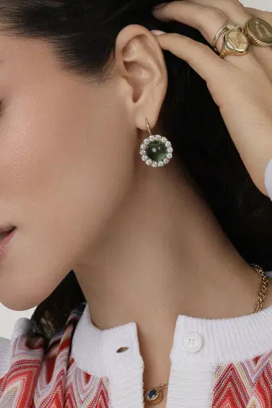 Retrouvaí Green Tourmaline Heirloom Earrings | Thumbnail 4 Retrouvaí Green Tourmaline Heirloom Earrings | Thumbnail 4