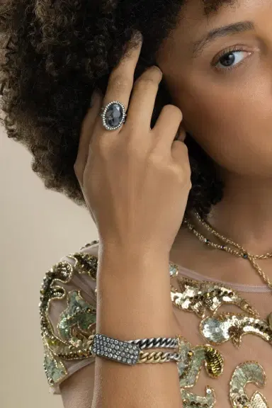 Sylva & Cie Grey Diamond Ten Table Bracelet | Thumbnail 4