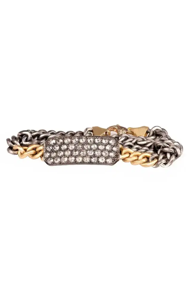 Sylva & Cie Grey Diamond Ten Table Bracelet