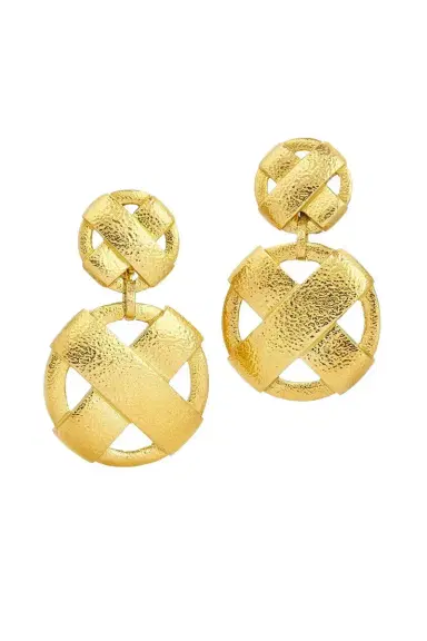DAVID WEBB Hammered XO Earrings | Thumbnail 1