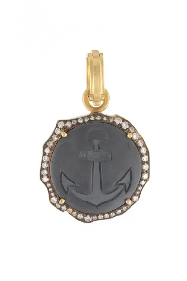 Sylva & Cie Hematite Anchor Pendant | Thumbnail 1 Sylva & Cie Hematite Anchor Pendant | Thumbnail 1
