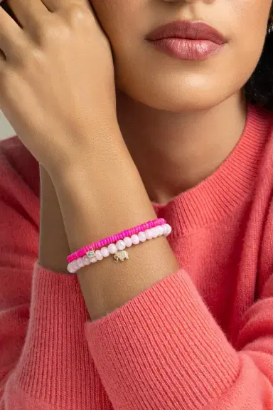 Sydney Evan Hot Pink Opal Turquoise Evil Eye Charm Bracelet | Thumbnail 2 Sydney Evan Hot Pink Opal Turquoise Evil Eye Charm Bracelet | Thumbnail 2