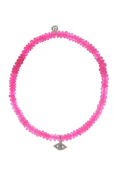 Sydney Evan Hot Pink Opal Turquoise Evil Eye Charm Bracelet | Thumbnail 1 Sydney Evan Hot Pink Opal Turquoise Evil Eye Charm Bracelet | Thumbnail 1