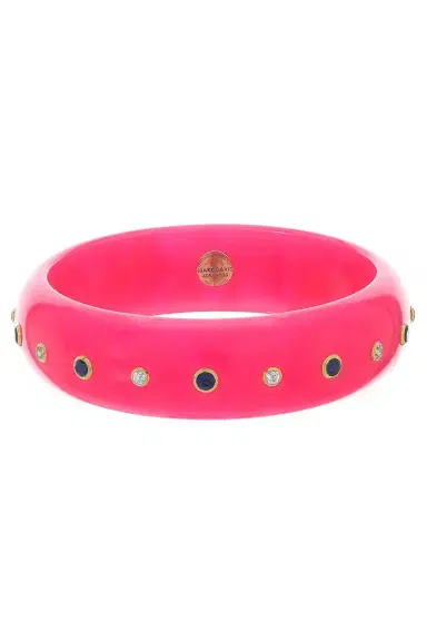 MARK DAVIS Iolite Topaz Pink Bakelite Bangle | Thumbnail 1 MARK DAVIS Iolite Topaz Pink Bakelite Bangle | Thumbnail 1