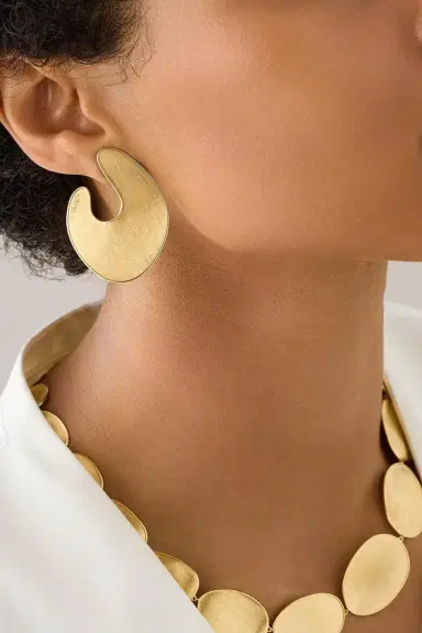 MARCO BICEGO Irregular Lunaria Petal Earrings | Thumbnail 2