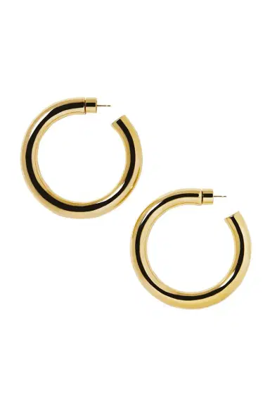 Jennifer Fisher Jamma Baby Hoop Earrings - 1.5in - Yellow Gold | Thumbnail 1