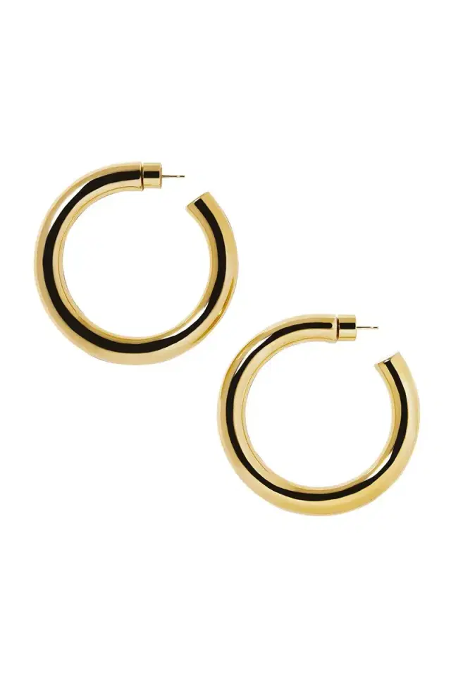 Jennifer Fisher Jamma Baby Hoop Earrings - 1.5in - Yellow Gold