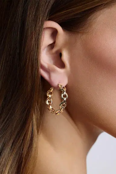 Jennifer Fisher KDH Mini Hoop Earrings - 1in | Thumbnail 2