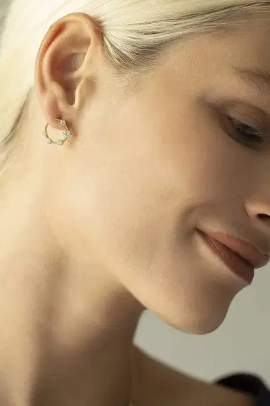 Jade Trau Kismet Diamond Hoops | Thumbnail 2