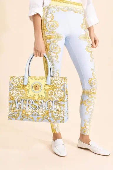 Versace La Medusa Large Tote Bag - Light Blue | Thumbnail 2 Versace La Medusa Large Tote Bag - Light Blue | Thumbnail 2