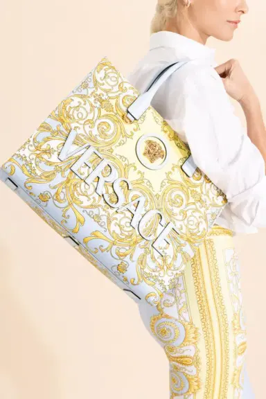 Versace La Medusa Large Tote Bag - Light Blue | Thumbnail 3 Versace La Medusa Large Tote Bag - Light Blue | Thumbnail 3