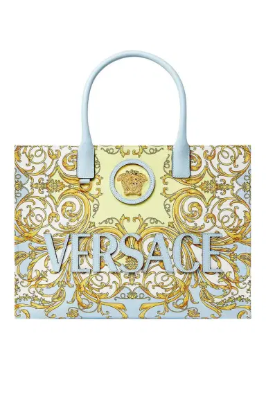 Versace La Medusa Large Tote Bag - Light Blue | Thumbnail 1 Versace La Medusa Large Tote Bag - Light Blue | Thumbnail 1