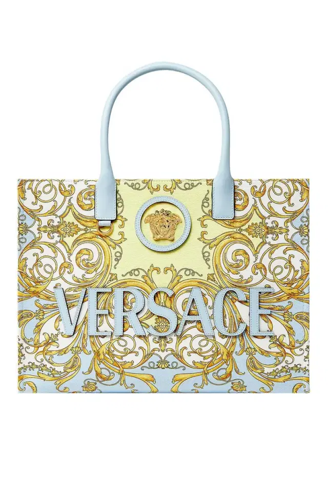 Versace La Medusa Large Tote Bag - Light Blue