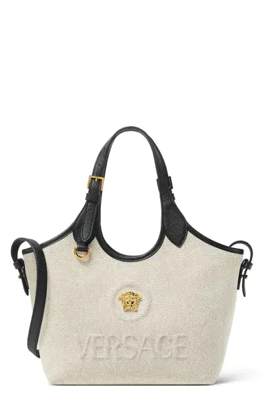 Versace La Medusa Mini Tote Bag - Black | Thumbnail 1