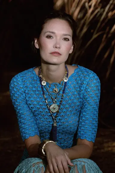 Harwell Godfrey Lapis Baht and Bead Necklace | Thumbnail 4 Harwell Godfrey Lapis Baht and Bead Necklace | Thumbnail 4