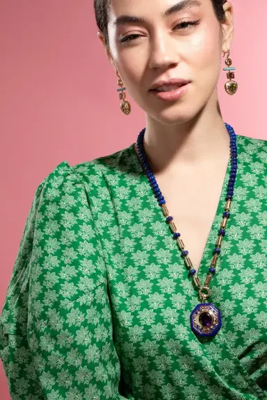 Harwell Godfrey Lapis Baht and Bead Necklace | Thumbnail 5 Harwell Godfrey Lapis Baht and Bead Necklace | Thumbnail 5