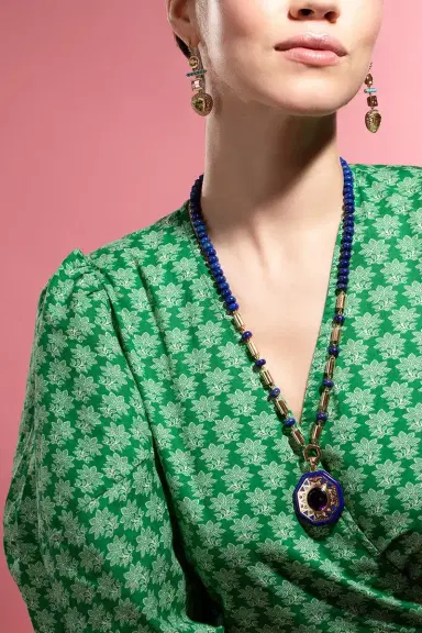 Harwell Godfrey Lapis Baht and Bead Necklace | Thumbnail 6 Harwell Godfrey Lapis Baht and Bead Necklace | Thumbnail 6