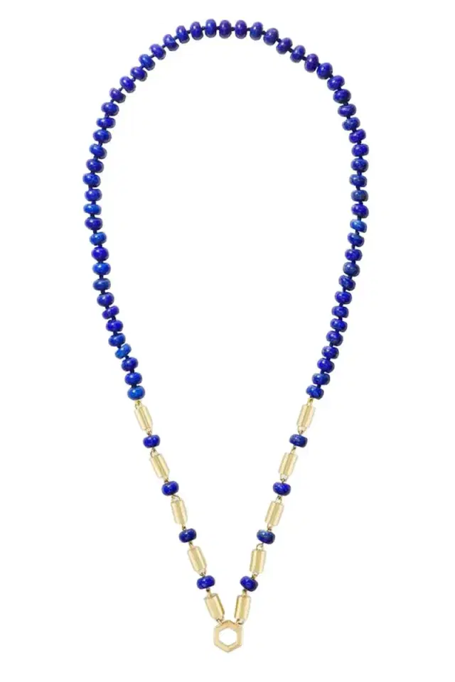Harwell Godfrey Lapis Baht and Bead Necklace