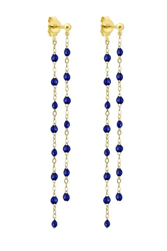 Gigi Clozeau Lapis Classic Gigi Dangling Earrings - Yellow Gold