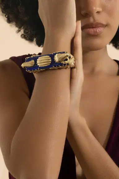 DAVID WEBB Lapis Lazuli Nile Cuff Bracelet | Thumbnail 4 DAVID WEBB Lapis Lazuli Nile Cuff Bracelet | Thumbnail 4