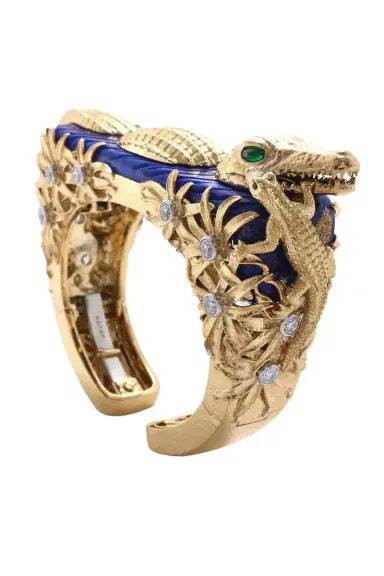 DAVID WEBB Lapis Lazuli Nile Cuff Bracelet | Thumbnail 1 DAVID WEBB Lapis Lazuli Nile Cuff Bracelet | Thumbnail 1