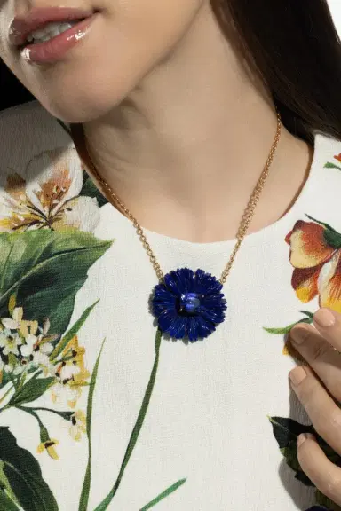 IRENE NEUWIRTH JEWELRY Lapis Tanzanite Tropical Flower Necklace | Thumbnail 4 IRENE NEUWIRTH JEWELRY Lapis Tanzanite Tropical Flower Necklace | Thumbnail 4