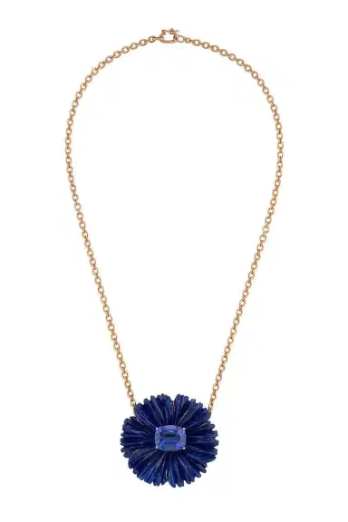 IRENE NEUWIRTH JEWELRY Lapis Tanzanite Tropical Flower Necklace | Thumbnail 1 IRENE NEUWIRTH JEWELRY Lapis Tanzanite Tropical Flower Necklace | Thumbnail 1