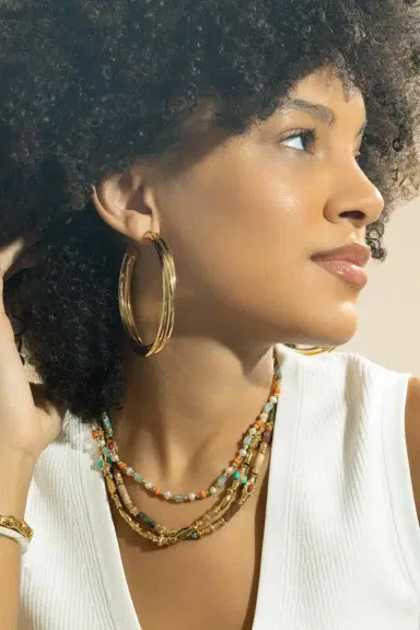 Gas Bijoux Large Atik Hoop Earrings | Thumbnail 2 Gas Bijoux Large Atik Hoop Earrings | Thumbnail 2