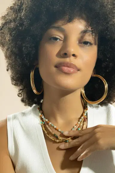 Gas Bijoux Large Atik Hoop Earrings | Thumbnail 4 Gas Bijoux Large Atik Hoop Earrings | Thumbnail 4