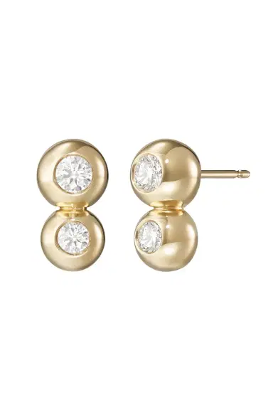 Melissa Kaye Large Audrey Double Stud Earrings | Thumbnail 1