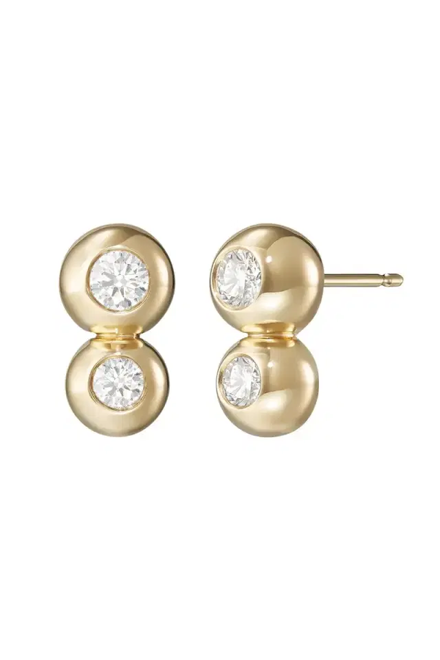 Melissa Kaye Large Audrey Double Stud Earrings