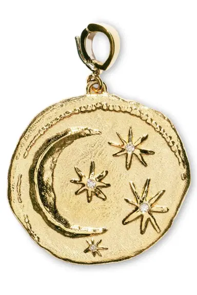 Azlee Large Cosmic Diamond Coin Charm | Thumbnail 1