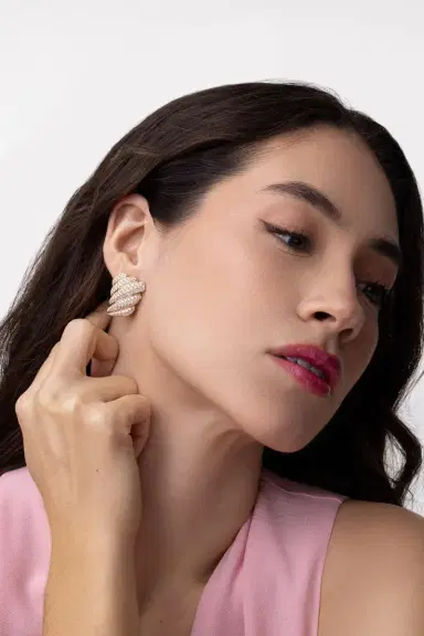 Anita Ko Large Diamond Croissant Earrings | Thumbnail 2
