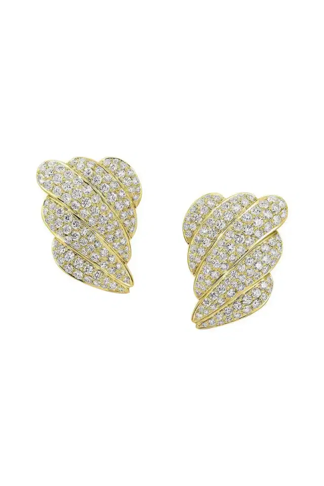 Anita Ko Large Diamond Croissant Earrings