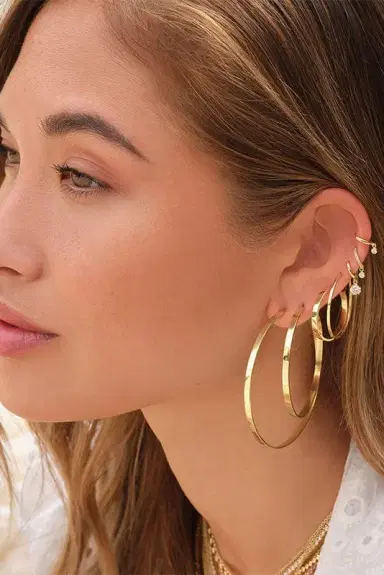 Jennifer Meyer Large Ellen Hoops | Thumbnail 2