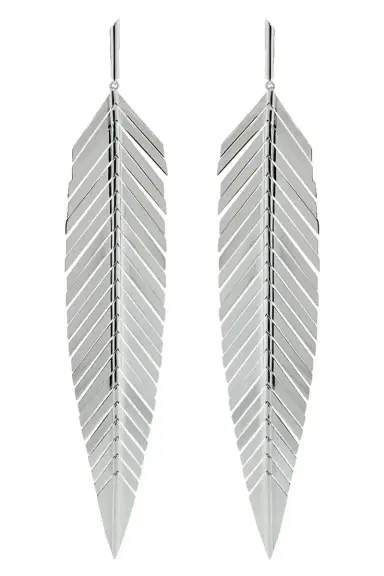 CADAR Large Feather Drop Earrings | Thumbnail 1 CADAR Large Feather Drop Earrings | Thumbnail 1