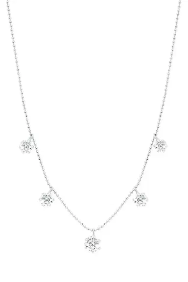 GRAZIELA Large Floating Diamond Necklace | Thumbnail 1