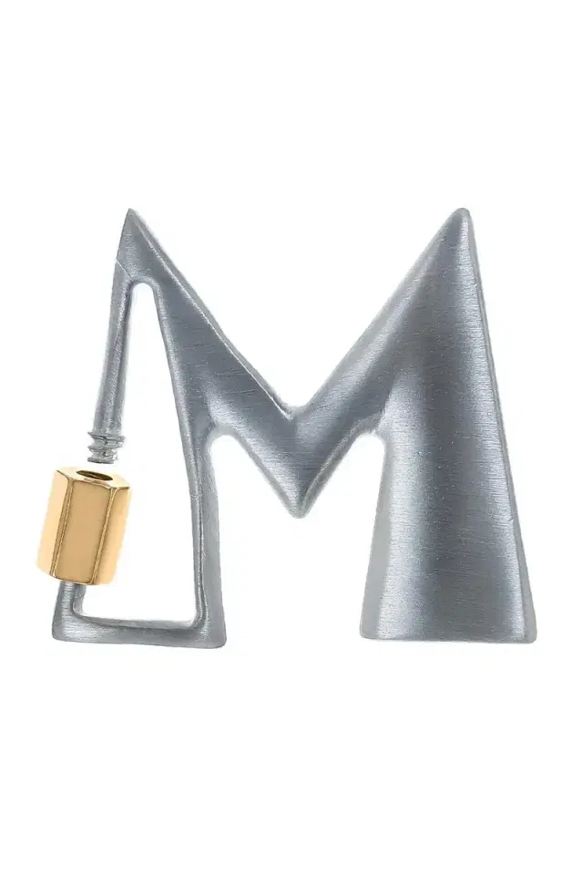 Marla Aaron Large Mixed Metal Initial Lock