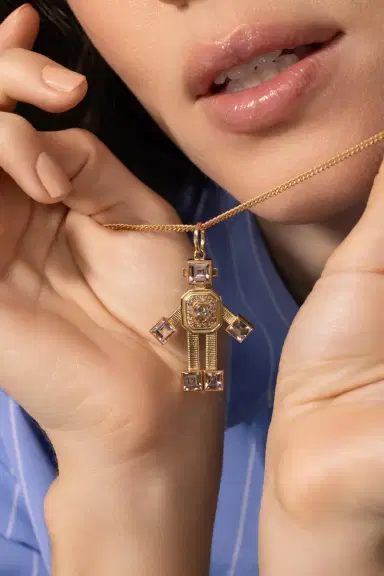 VAN Large Morganite Sogno Van Robot Pendant | Thumbnail 2 VAN Large Morganite Sogno Van Robot Pendant | Thumbnail 2