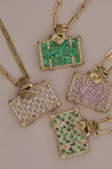 NEVERNOT Large Pink Sapphire Travel Necklace | Thumbnail 4