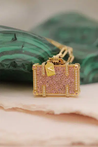 NEVERNOT Large Pink Sapphire Travel Necklace | Thumbnail 7