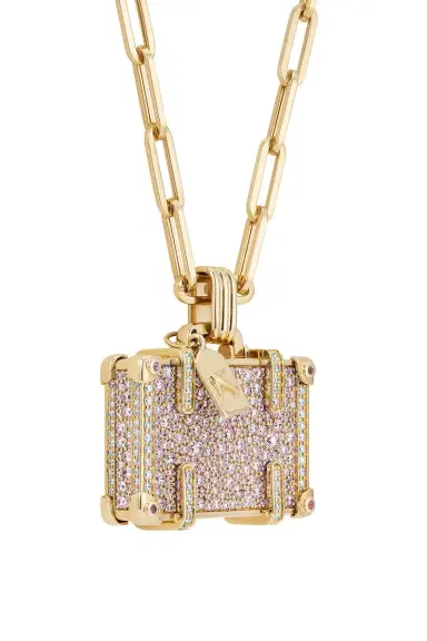 NEVERNOT Large Pink Sapphire Travel Necklace | Thumbnail 8