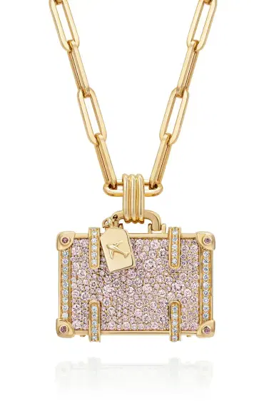 NEVERNOT Large Pink Sapphire Travel Necklace | Thumbnail 1