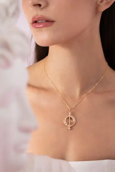MONICA RICH KOSANN Large Pink Sundial Charm | Thumbnail 2